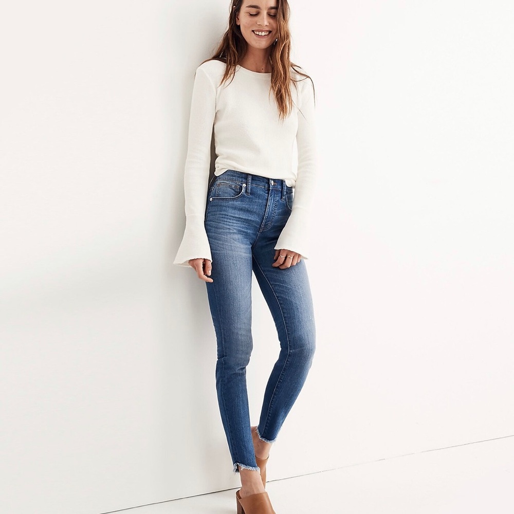 Madewell 10" High-Rise Skinny Jeans: Tulip-Hem Edition Size 28